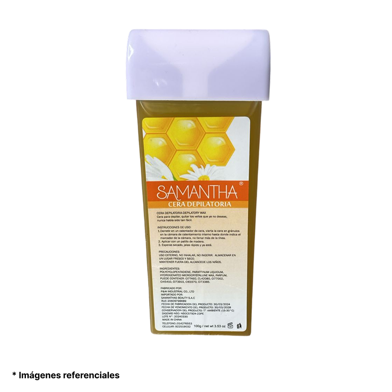 Cera depiladora en roll-on Samantha miel 100 g