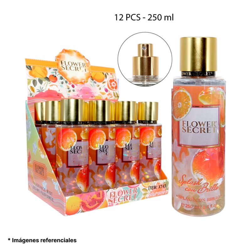 Splash Con Brillo Flower Secret 250ml x 12pzs