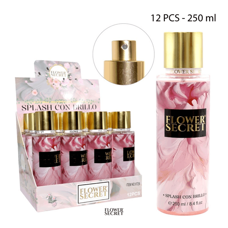Splash Con Brillo Flower Secret 250ml x 12pzs / 18