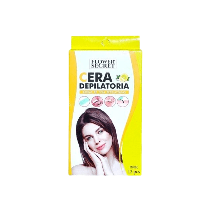 Bandas de cera depilatorias para el rostro Flower Secret limon 12pcs