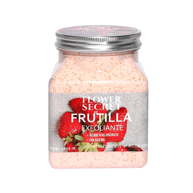 Crema exfoliante Flower Secret frutilla 500 ml