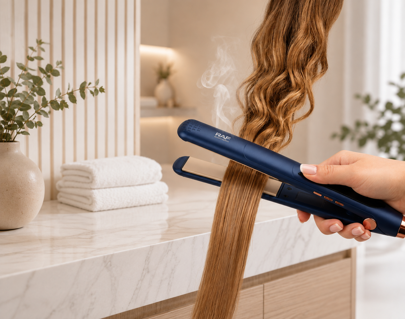 Plancha para el cabello 360 °C - Hair Straightener Color Azul - RAF R.4411