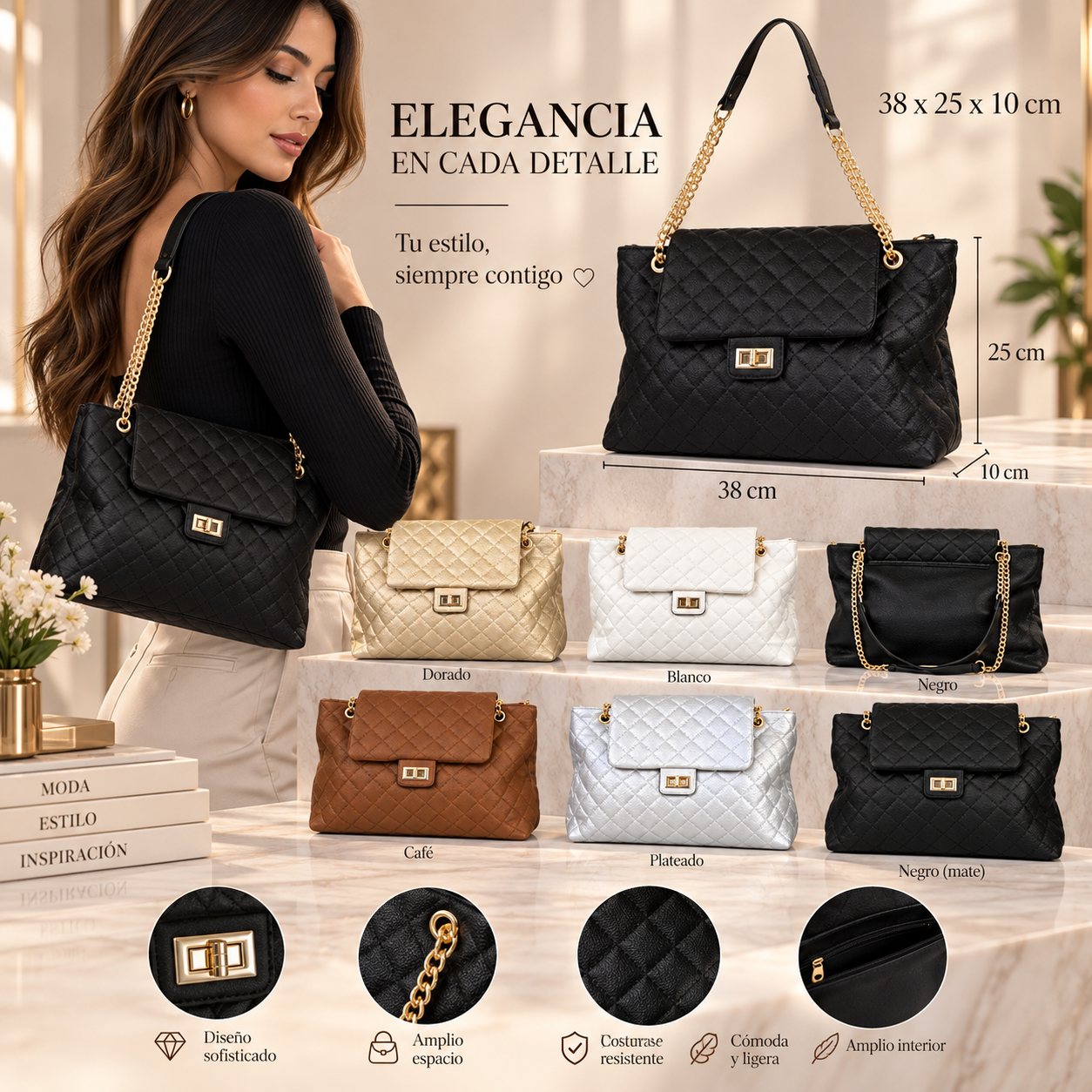 Cartera para Mujer con Cadena
