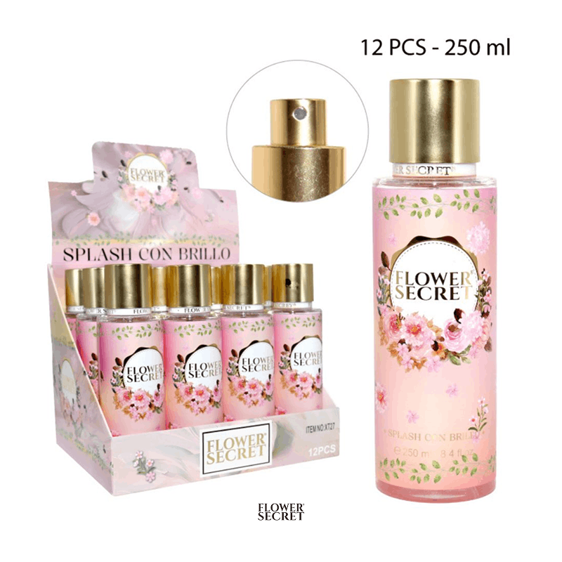 Splash Con Brillo Flower Secret 250ml x 12pzs / 11