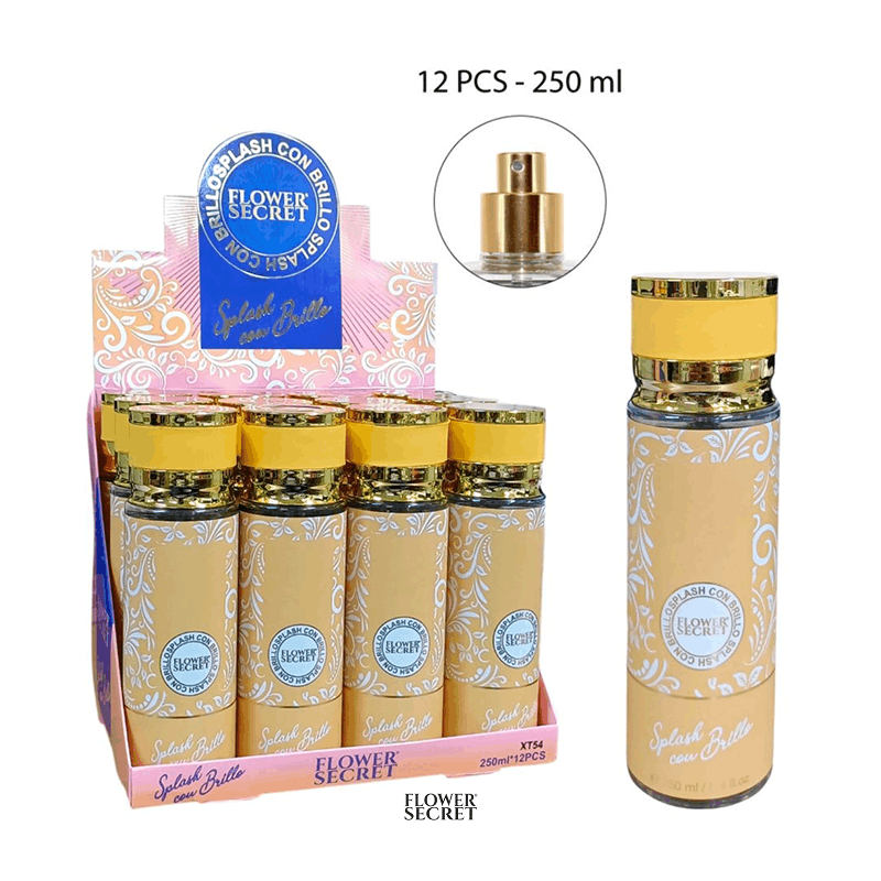 Splash Con Brillo Flower Secret 250ml x 12pzs / 19