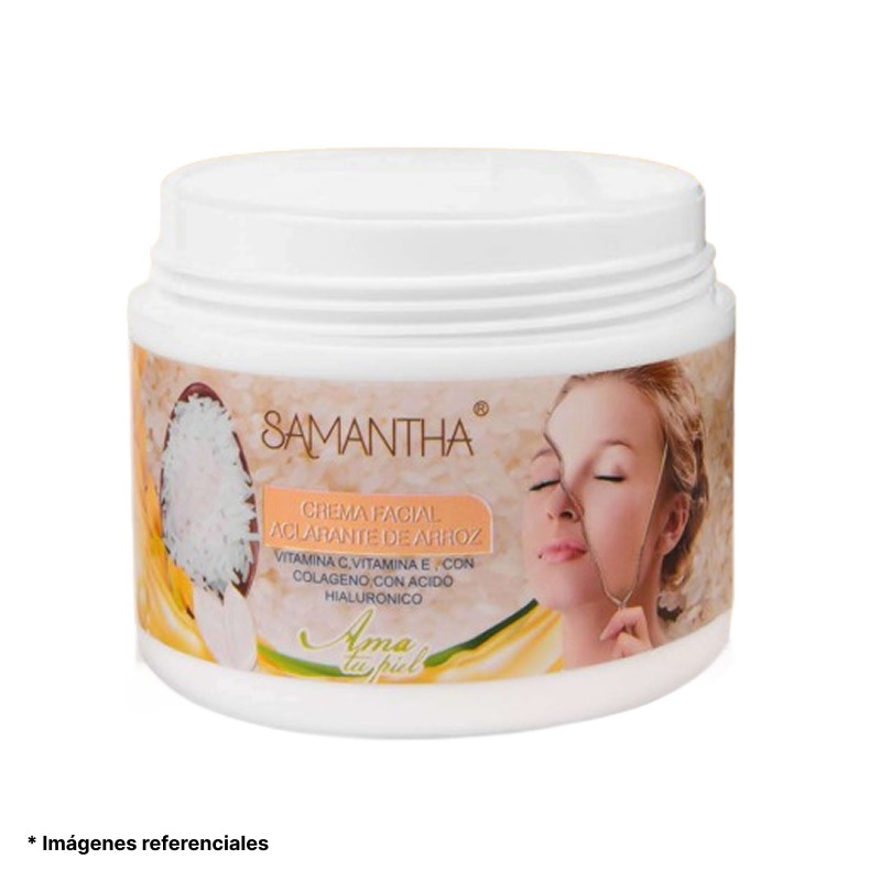 Crema facial aclarante de arroz Samantha