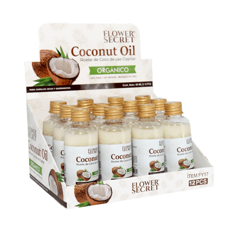 Aceite de coco orgánico para cabello seco Flower Secret 60 ml