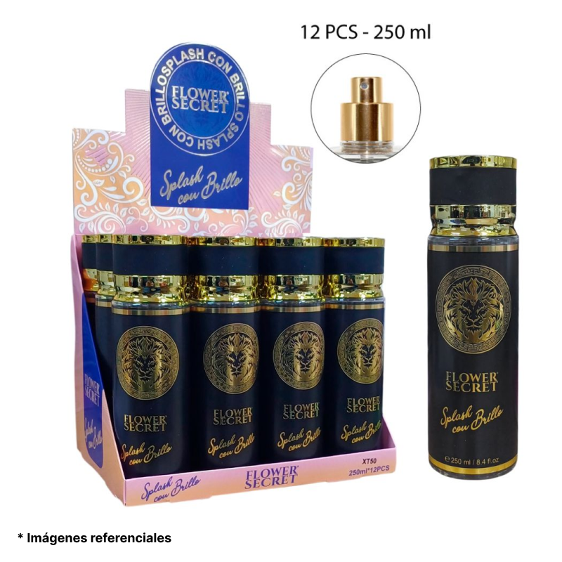 Splash Con Brillo Flower Secret 250ml 12piezas