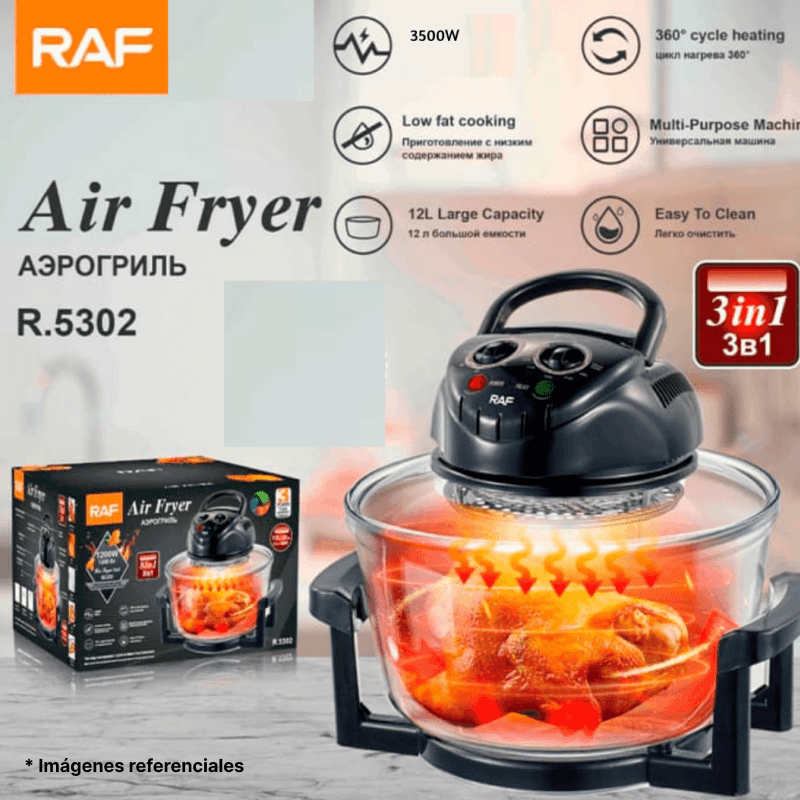 Freidora Halogena 3 En 1 RAF De 12 Lt R5302