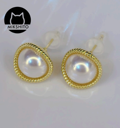 ARETE PERLA BORDADO