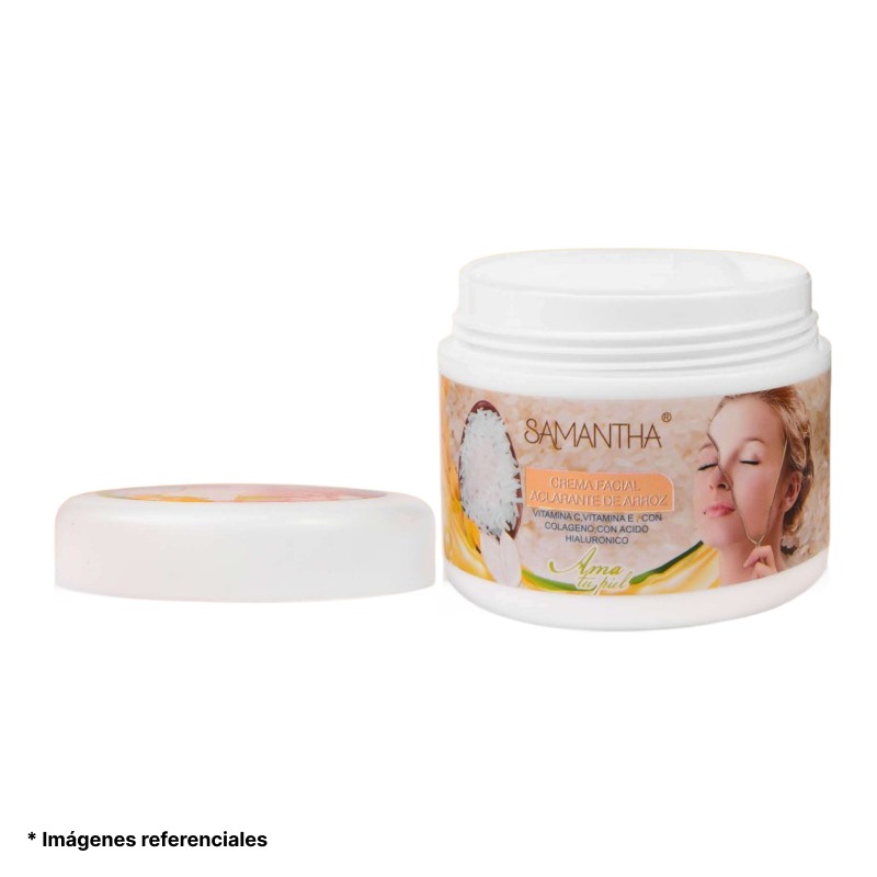 Crema facial aclarante de arroz Samantha