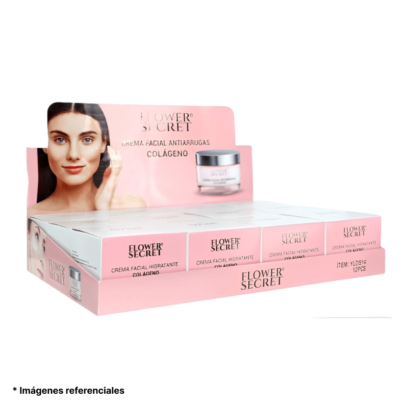 Crema facial antiarrugas con colágeno Flower Secret 50 ml