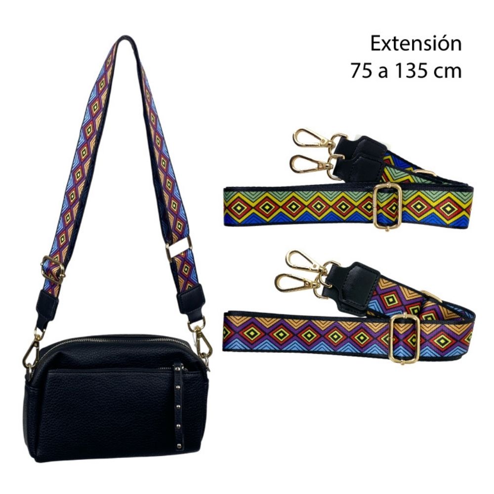 Correa para Cartera Geométrica Multicolor Ajustable