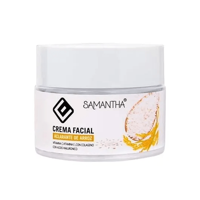 Crema facial aclarante de arroz Samantha