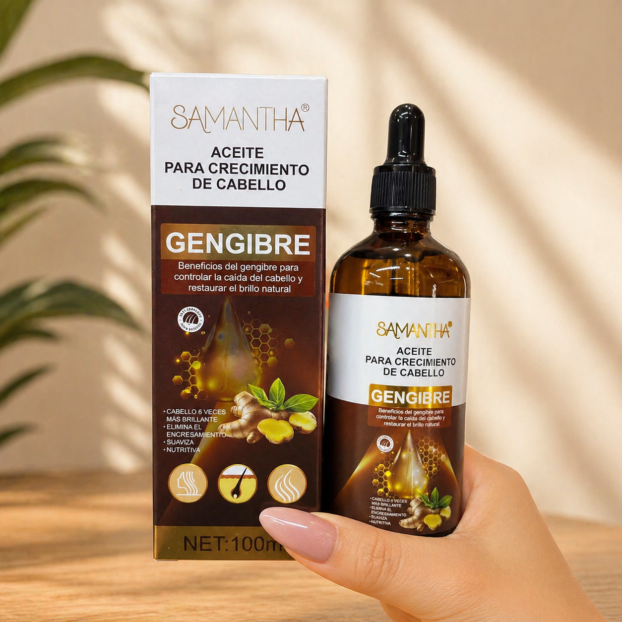 Aceite de Jengibre para Crecimiento de Cabello Samantha