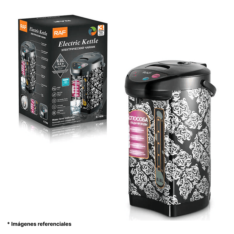 Hervidor Electrico De Acero Inoxidable RAF De 6.8 Mantenimiento De Calor 8 - 10hrs Lt R7906