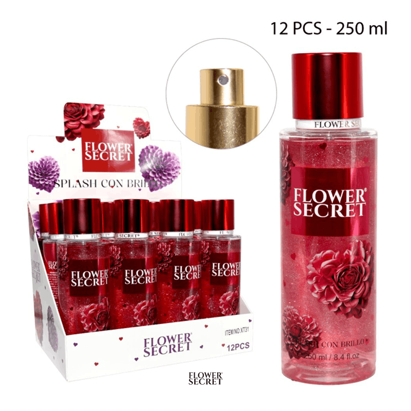 Splash Con Brillo Flower Secret 250ml x 12pzs / 16