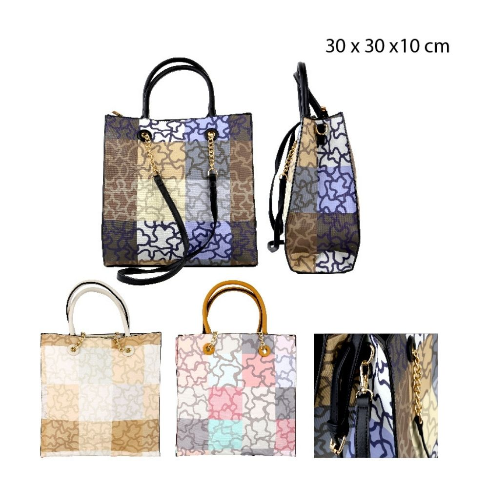 Bolso para Mujer de Eco Cuero con Correas Ajustables 30x30x10 cm