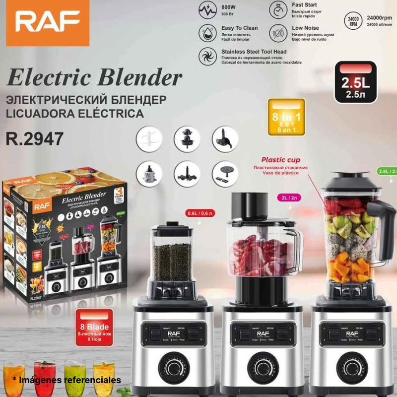 Licuadora Electrica Multifuncional RAF de 2.5 Lt R2947