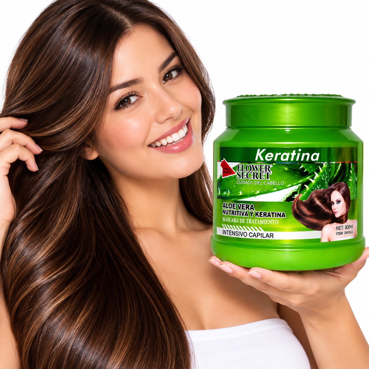 Keratina Capilar Flower Secret con Aloe Vera 800 ml