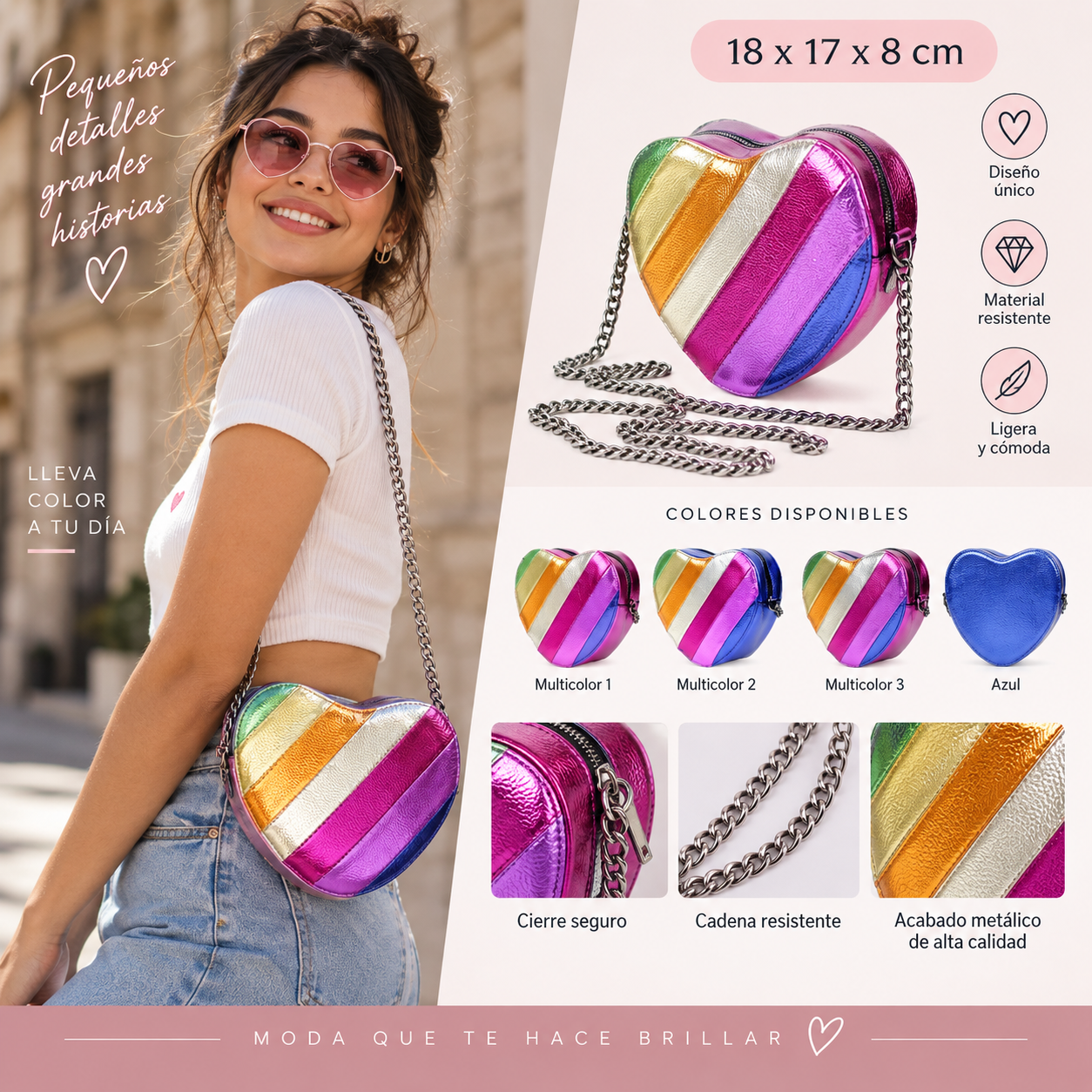 Cartera Corazón para Mujer
