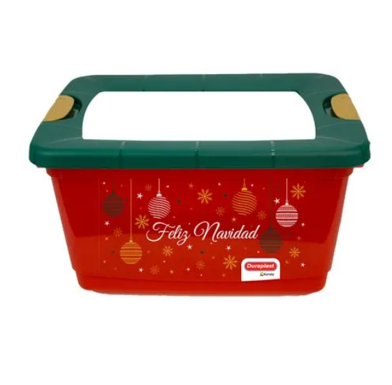 Caja 32 litros Navidad Duraplast