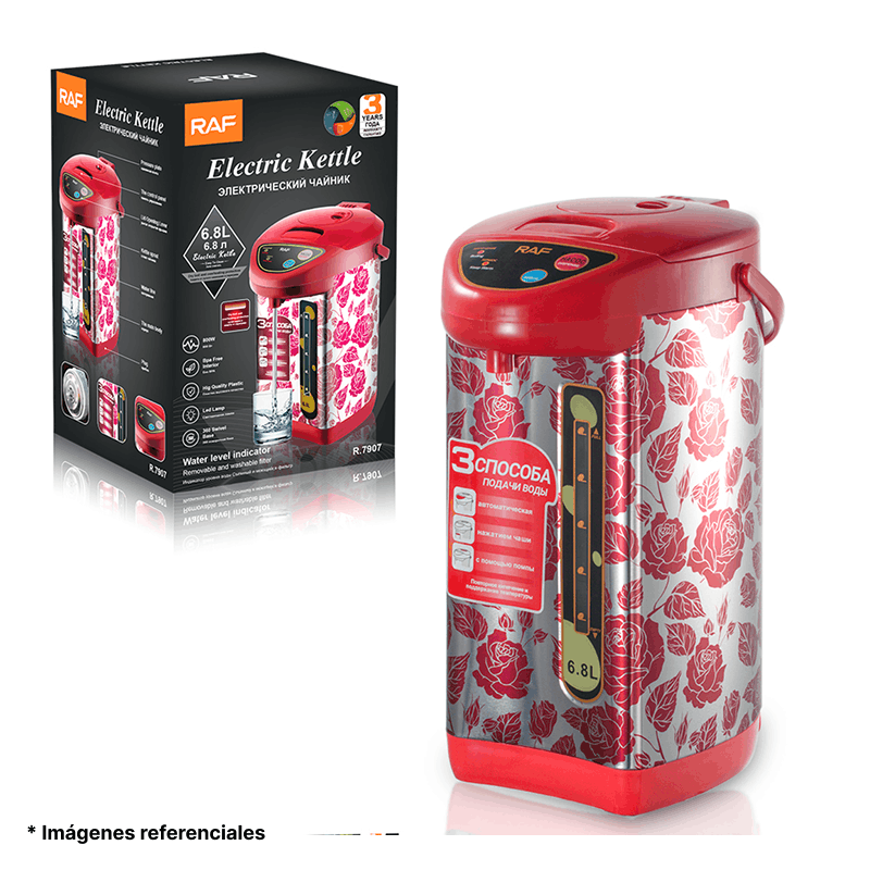 Hervidor Electrico De Acero Inoxidable RAF De 6.8 Mantenimiento De Calor 8 - 10hrs Lt R7907
