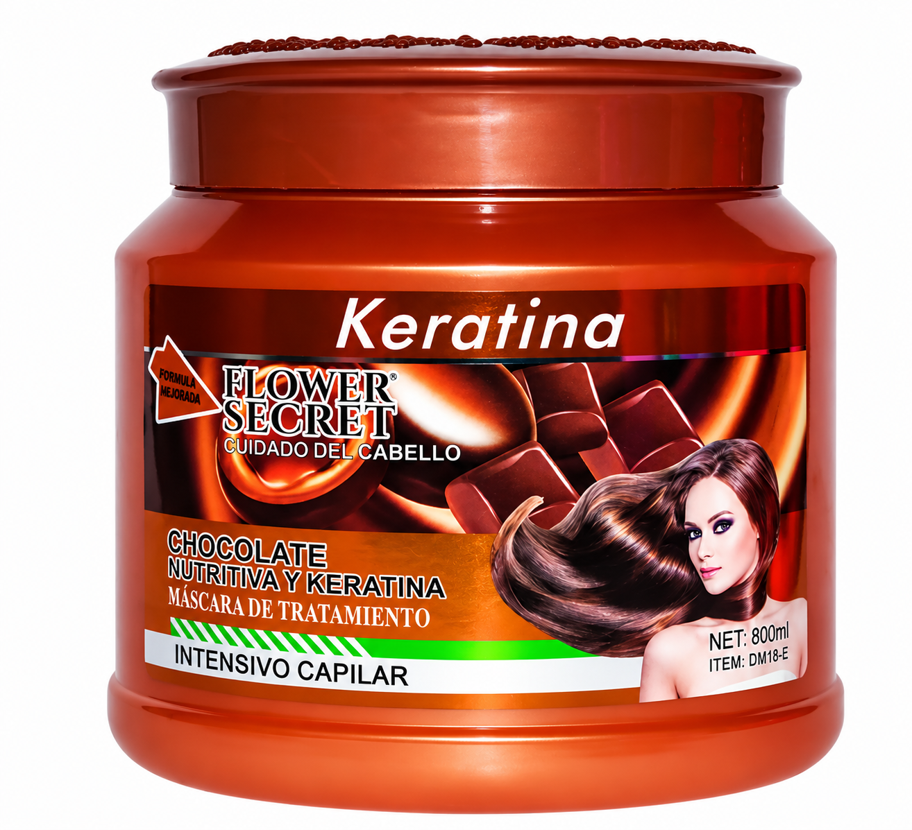 Keratina Capilar Flower Secret con Chocolate 800 ml