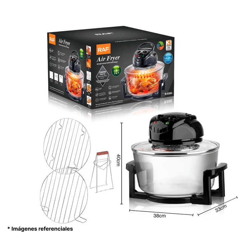 Freidora Halogena 3 En 1 RAF De 12 Lt R5302