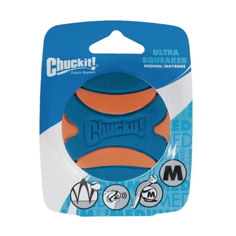 PELOTA CHUCKIT! ULTRA SQUEAKER BALL MEDIUM