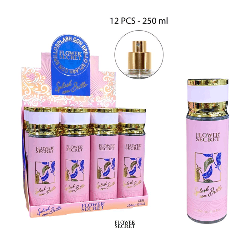 Splash Con Brillo Flower Secret 250ml x 12pzs / 6