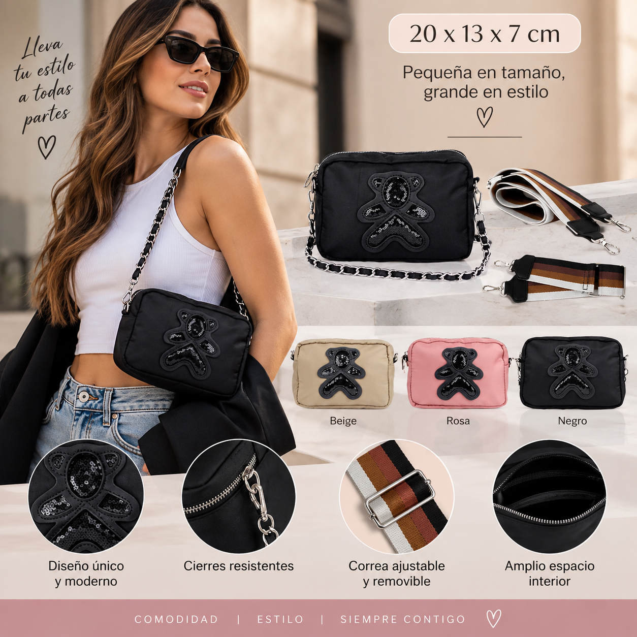 Cartera para Mujer con Doble Correa