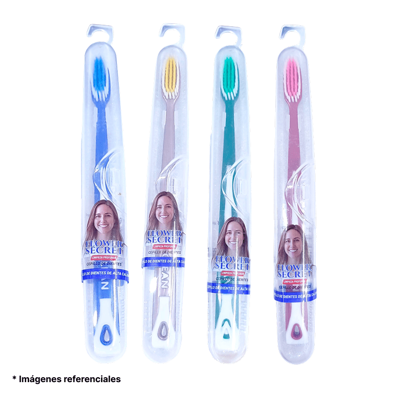 Cepillo de dientes cerdas suaves Flower Secret set de 40 unidades