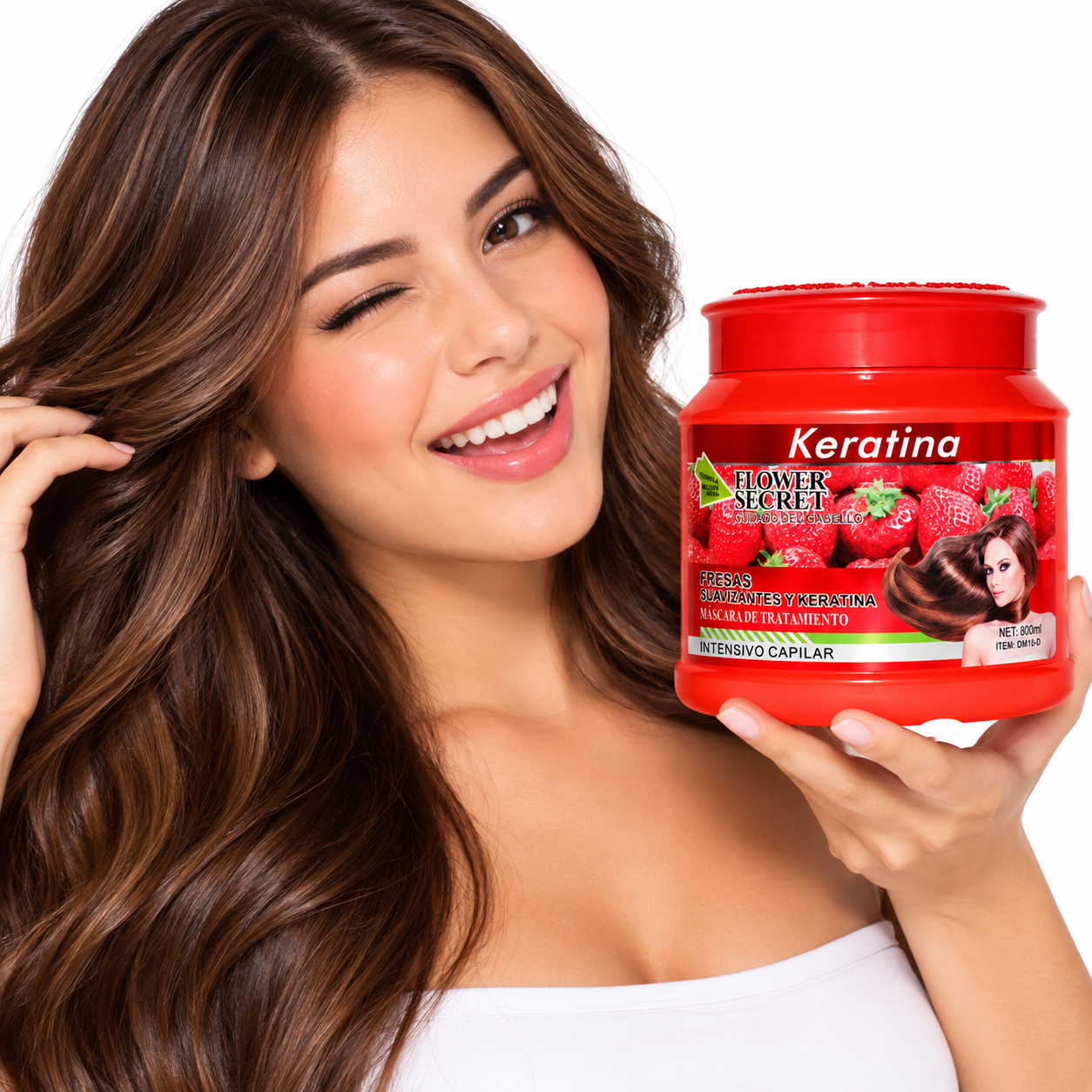 Keratina Capilar Flower Secret con Fresas 800 ml