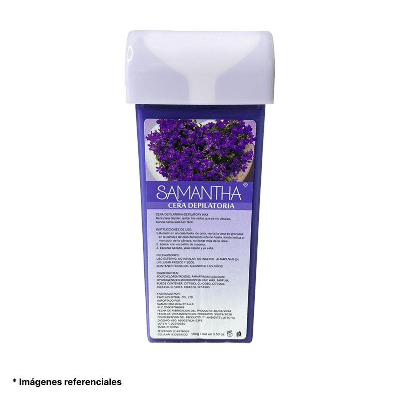 Cera depiladora en roll-on Samantha lavanda 100 g