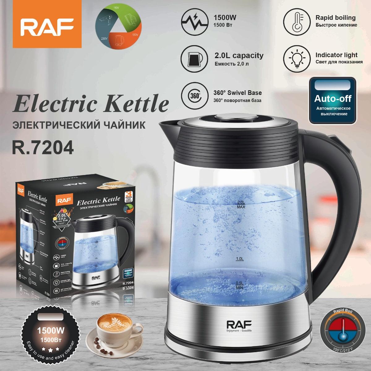 Hervidor Eléctrico de Vidrio RAF R.7204 2 Litros