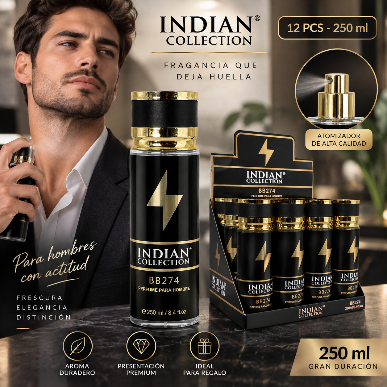 Perfume para Hombre Indian Collection BB274 250 ml