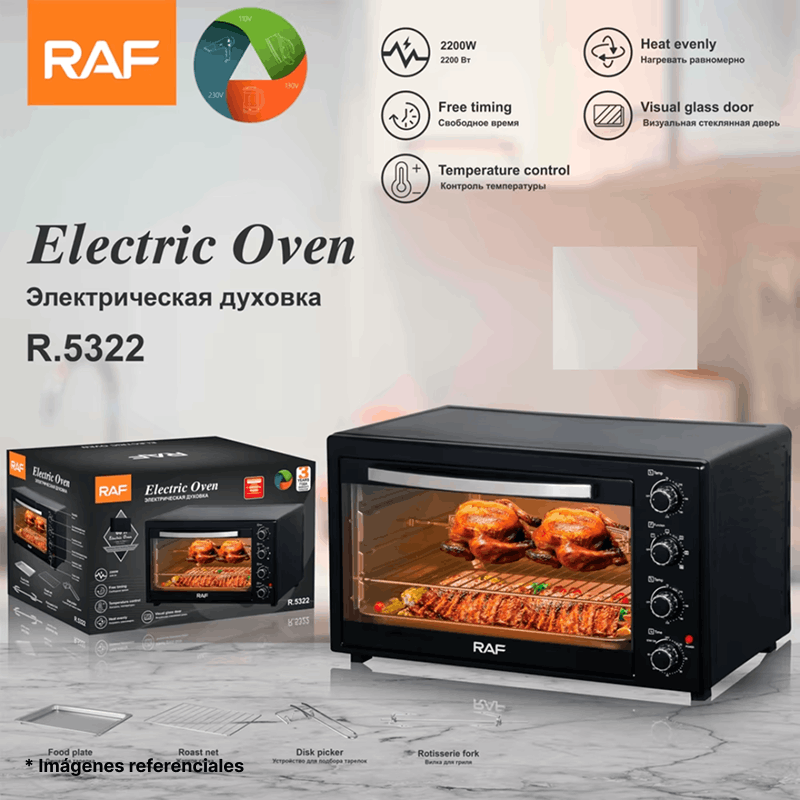 Horno Electrico De Gran Capacidad RAF De 60 Lt R5322