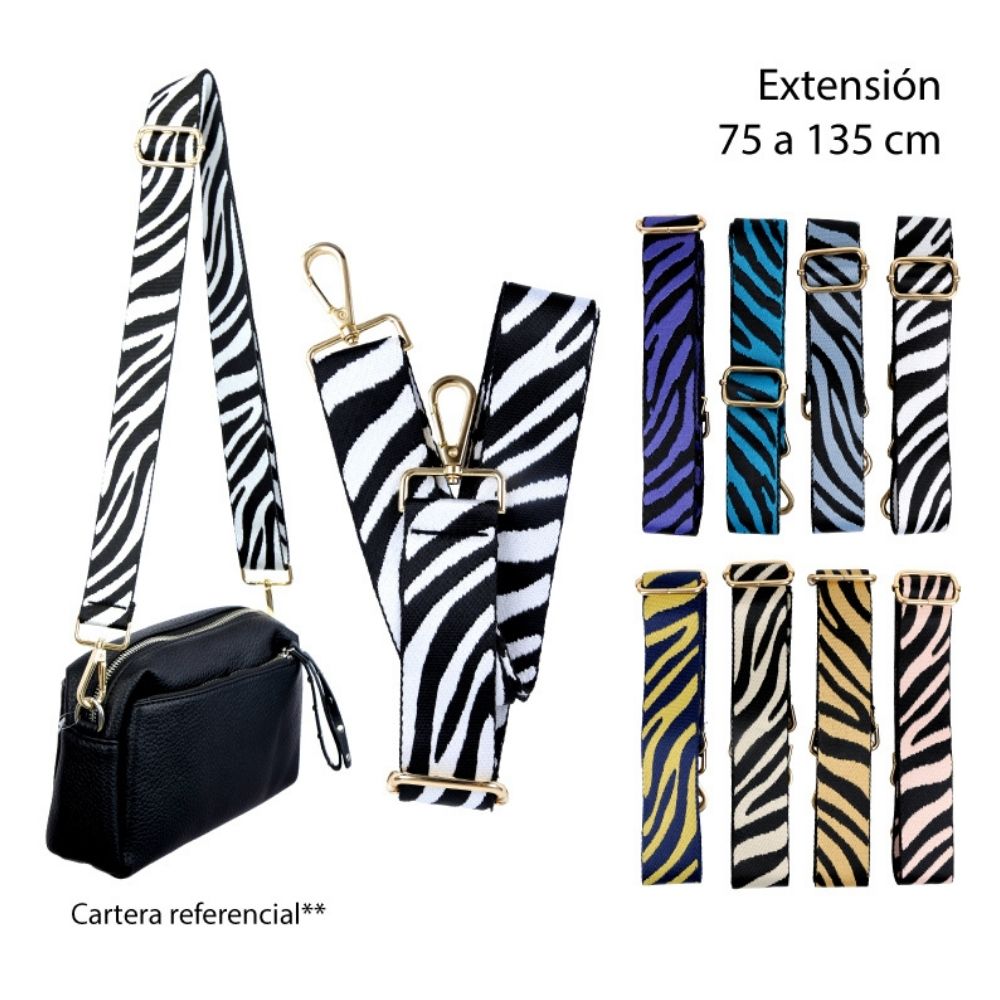 Correa para Cartera Estampado Cebra