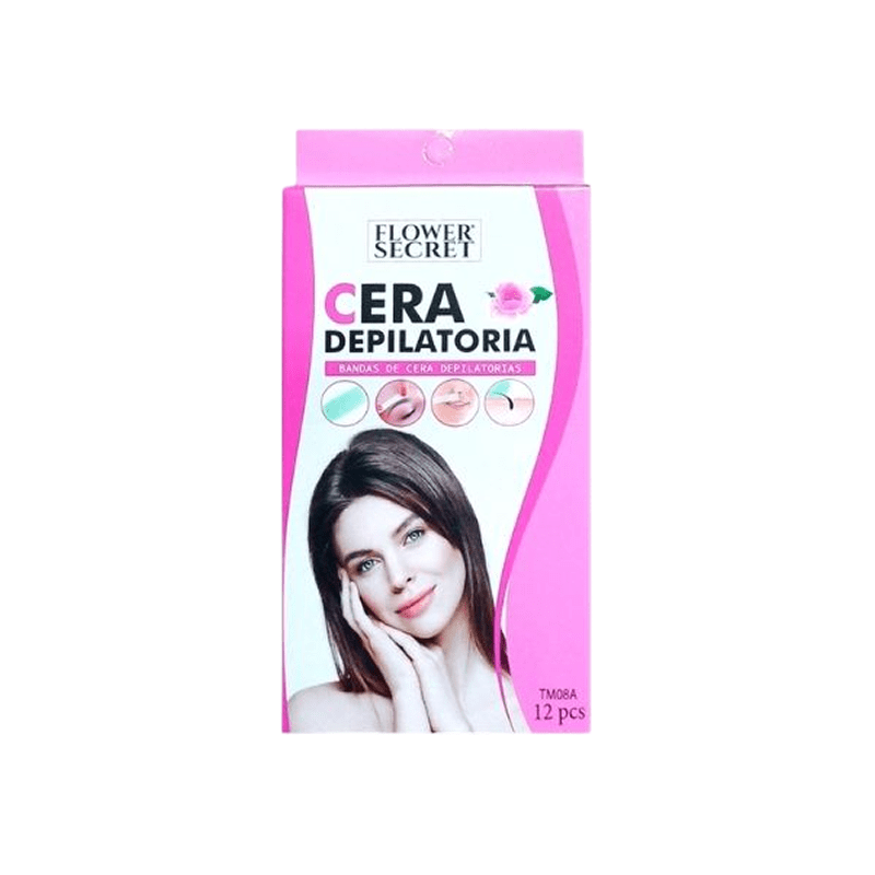 Bandas de cera depilatorias para el rostro Flower Secret rosa 12pcs