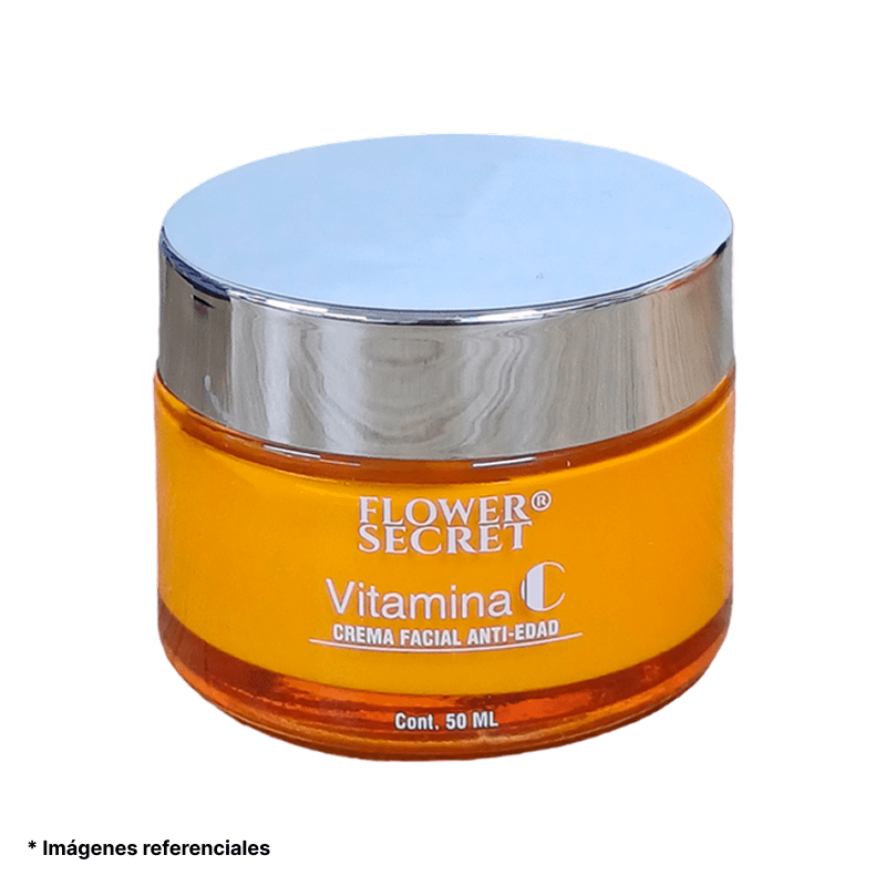 Crema facial antiarrugas con vitamina c Flower Secret 50 ml