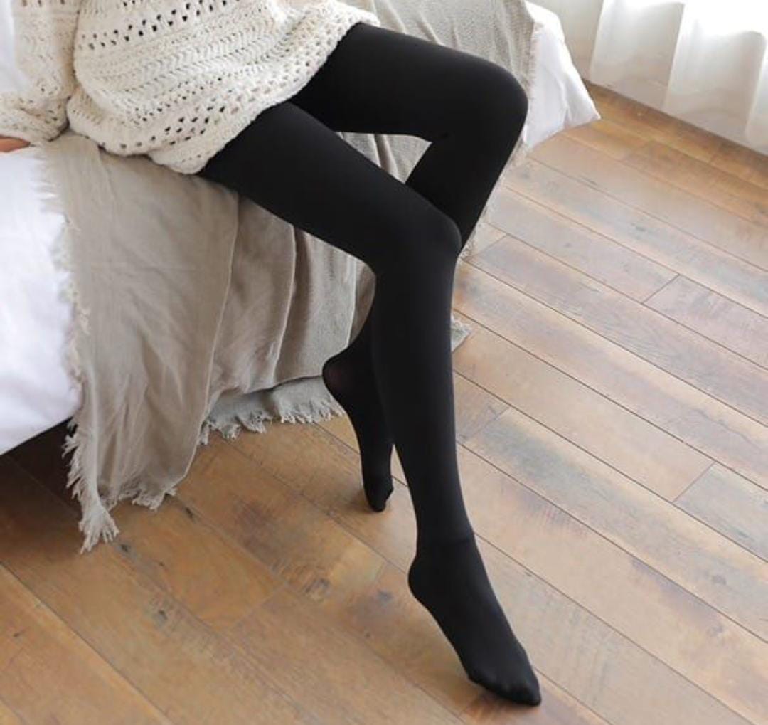 Panty calentador con costura