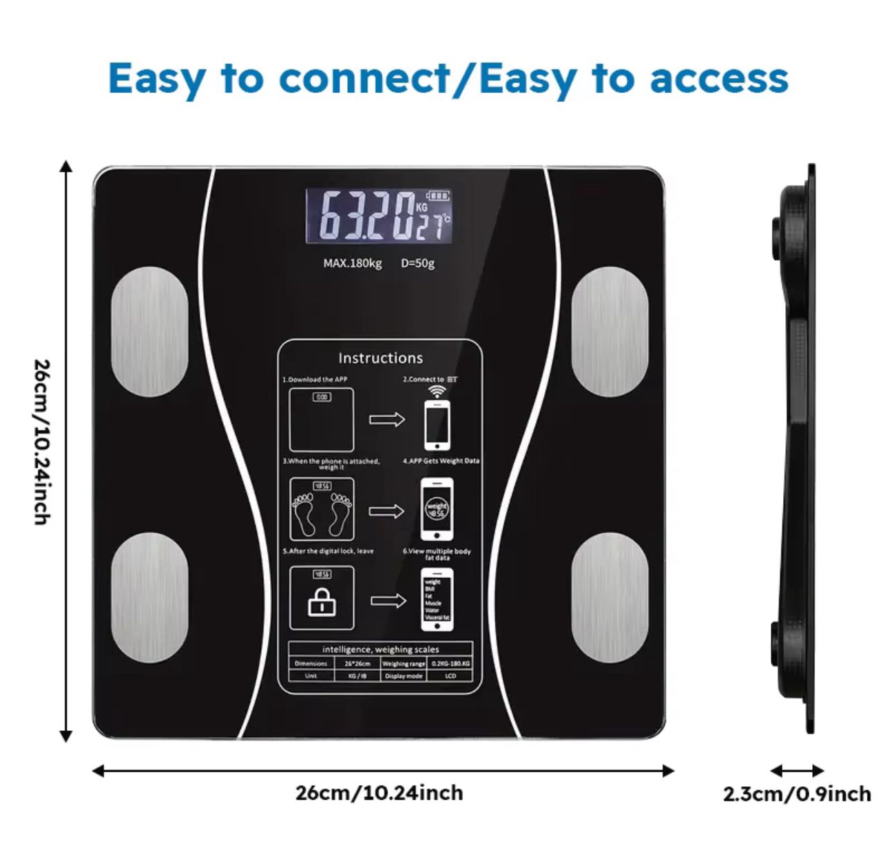 Balanza digital Bluetooth