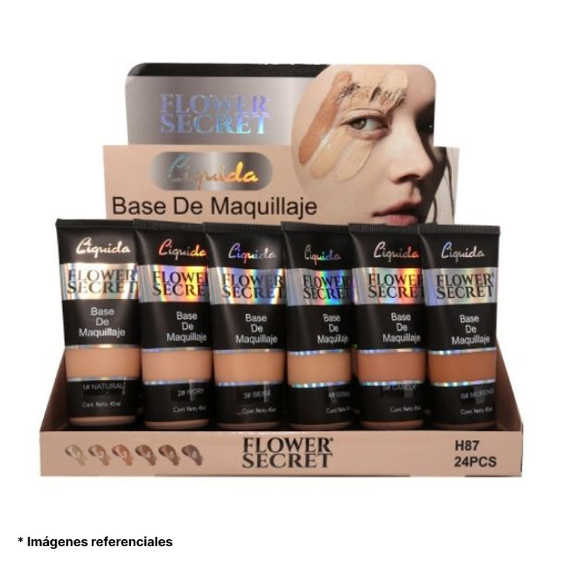 Base De Maquillaje Flower Secret 45 ml x 24 pc