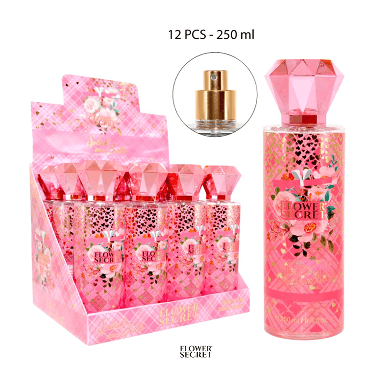 Splash Con Brillo Flower Secret 250ml x 12pzs / 12