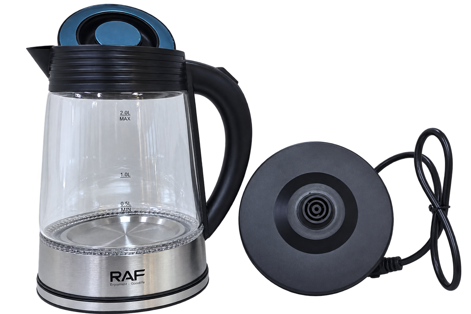 Hervidor Eléctrico de Vidrio RAF R.7204 2 Litros